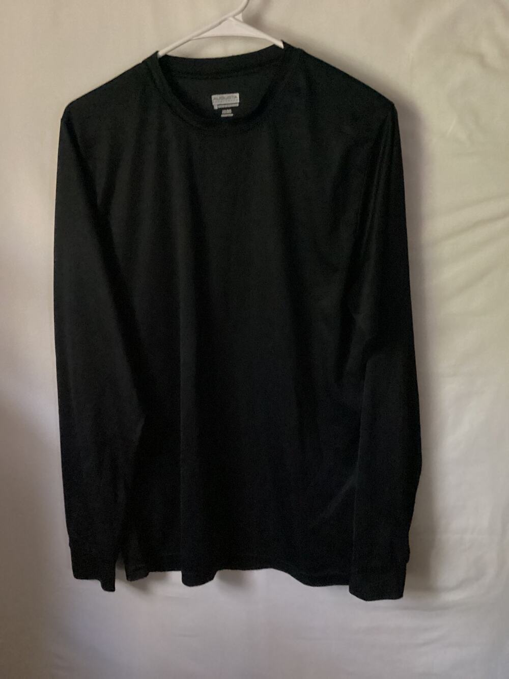 2590 Mens Augusta Sportswear Wicking Long Sleeve Athletic Shirt Black Medium